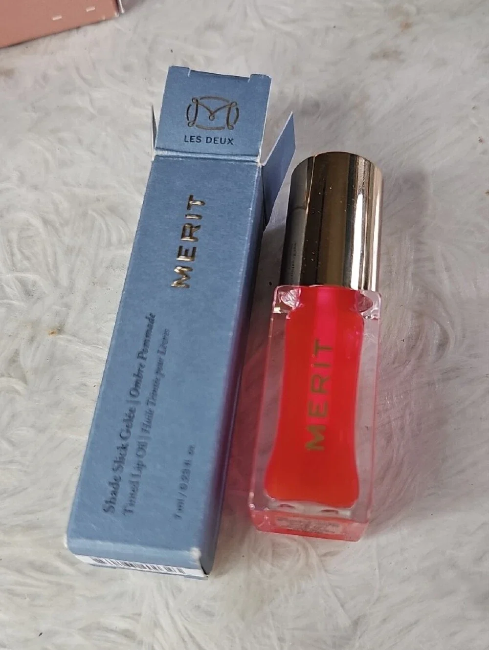 MERIT Liquid Lip Tint in Coral Pink